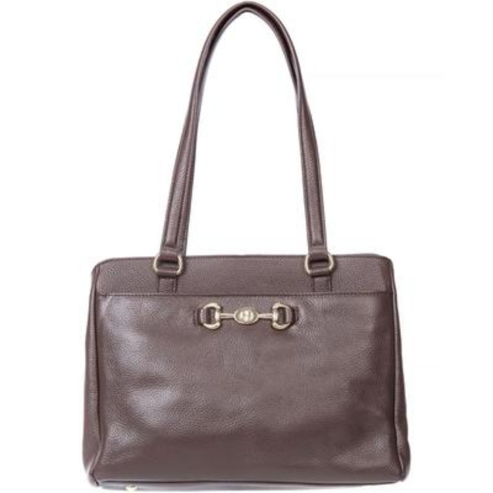 Giani Bernini Horse-Bit Leather Satchel - Picture 1 of 6